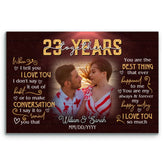 Custom Canvas Wall Art - 23rd Anniversary Gift For Husband And Wife - Celebrating 23 Years Of Love - When I Tell You I Love You Bri In Style